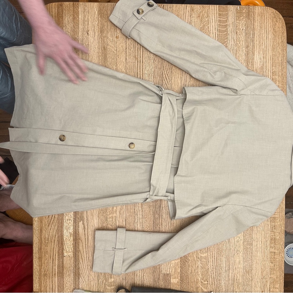 Classic Women’s Trench Coat All Saints Women's Beige Trench Belted small UK 6 - Picture 5 of 10